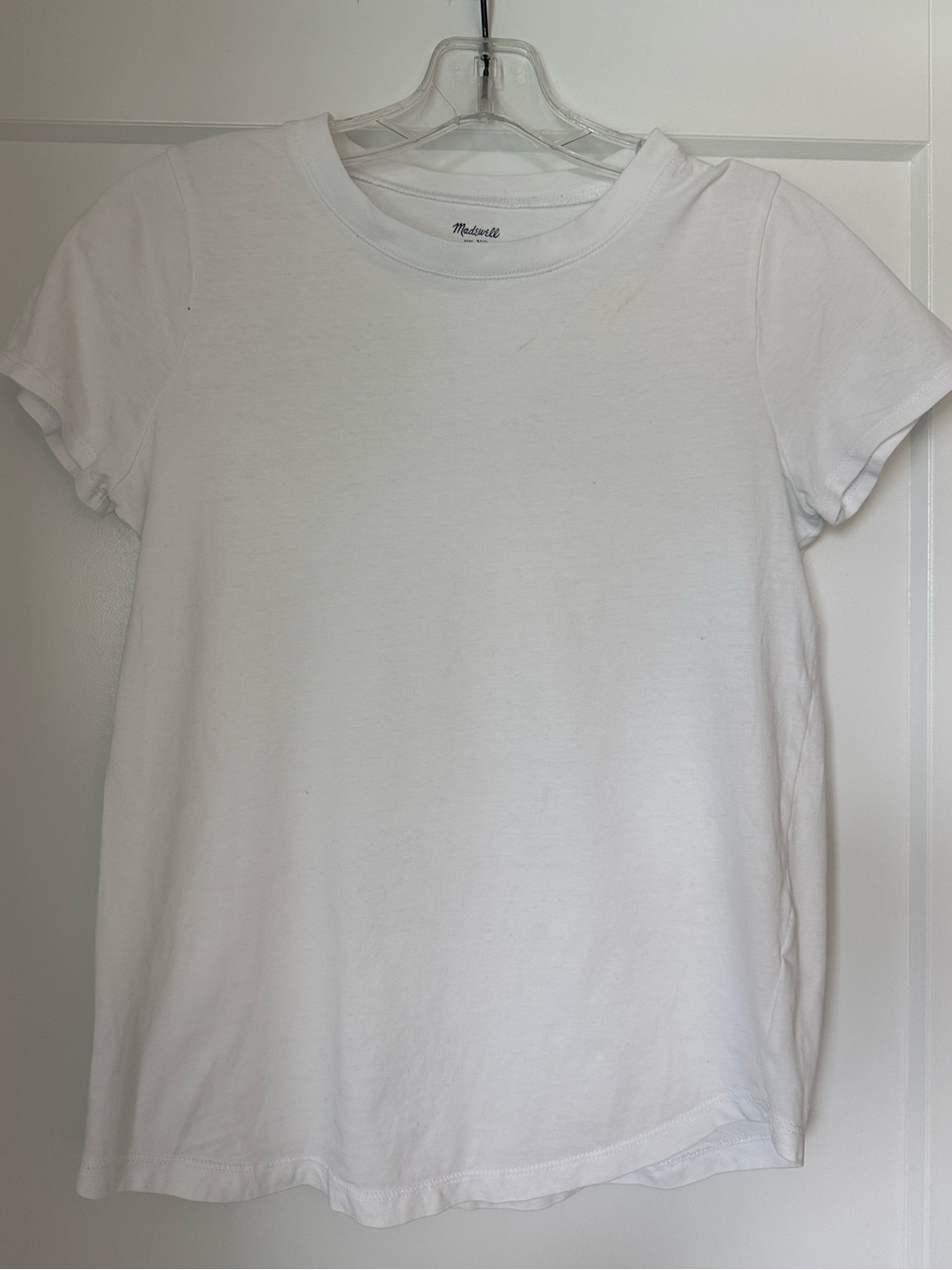 Madewell Perfect Crewneck Tee white Capsule Basic Minimalist Size XS